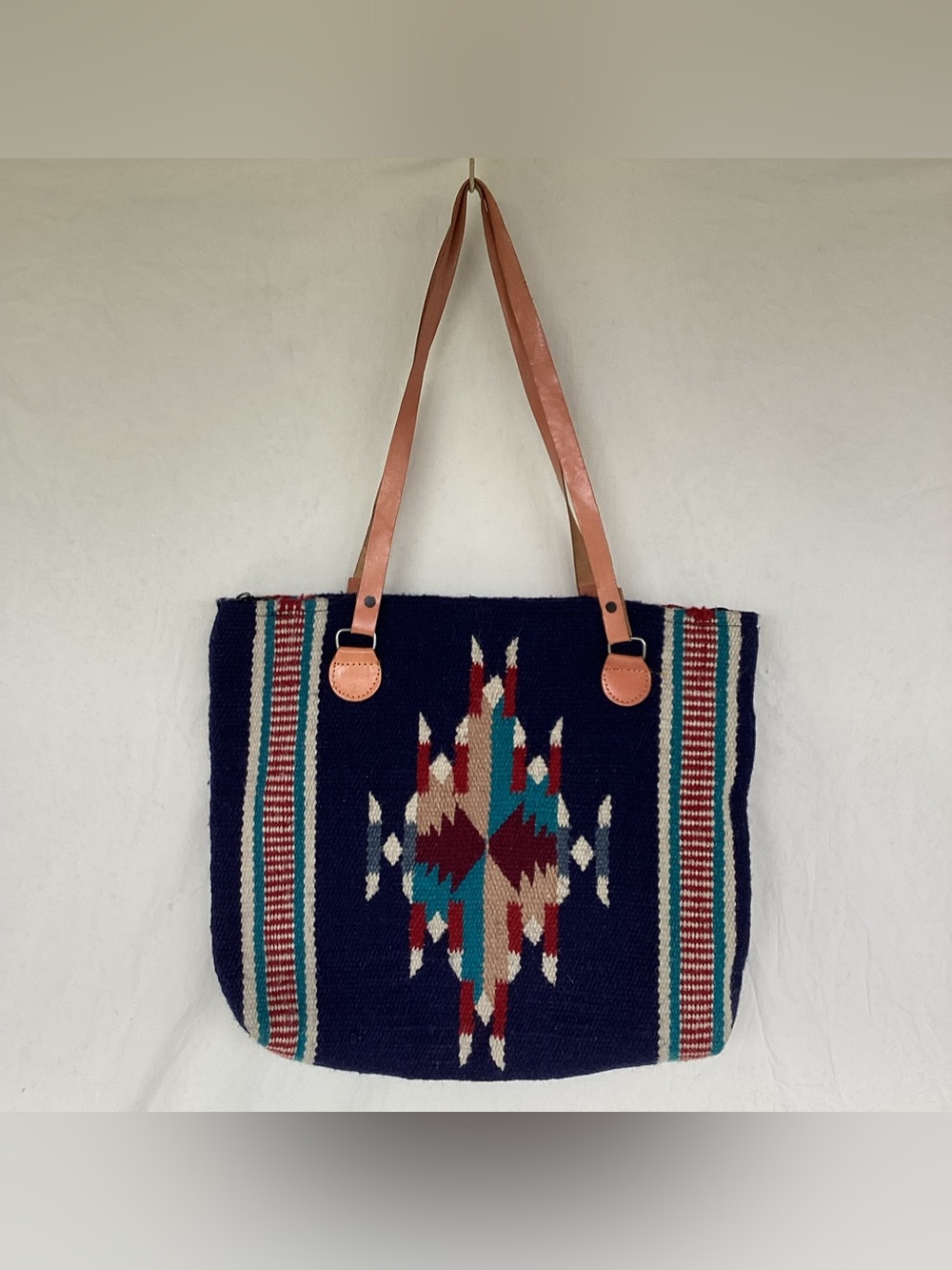 Vintage El Paso Saddle blanket rug tote bag Sabre Fe southwestern